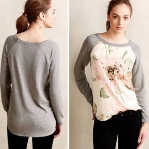 Anthropologie Watercolor Flower “Ttee” Top